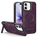 Multi-function Holder MagSafe PU Phone Case, For iPhone 17 Pro Max, For iPhone 17 Pro, For iPhone 17, For iPhone  Air
