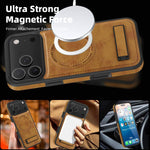 Multi-function Holder MagSafe PU Phone Case, For iPhone 17 Pro Max, For iPhone 17 Pro, For iPhone 17, For iPhone  Air