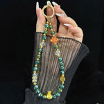 Fortune Crystal Auspicious Water Crystal Necklace, Red, Green
