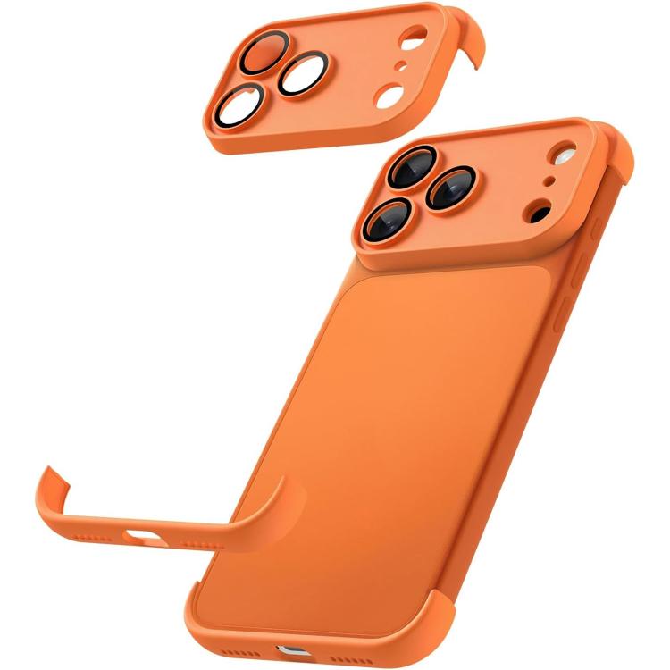 Ultra-thin Frameless TPU Four Corner Airbags Shockproof Phone Case with Lens Film, For iPhone 17 Pro Max, For iPhone 17 Pro, For iPhone 17, For iPhone Air