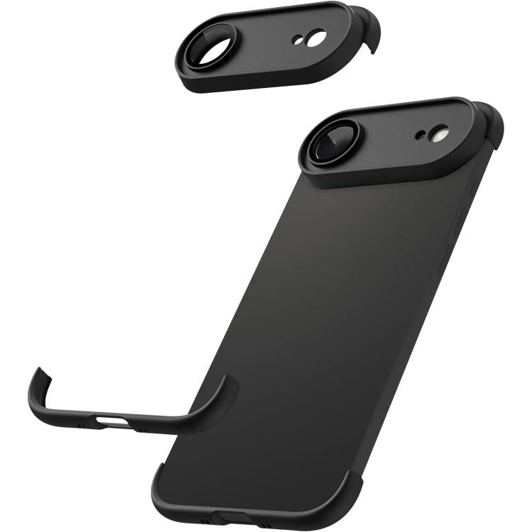 Ultra-thin Frameless TPU Four Corner Airbags Shockproof Phone Case with Lens Film, For iPhone 17 Pro Max, For iPhone 17 Pro, For iPhone 17, For iPhone Air