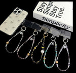Drilled Floral Crystal Star Necklace, Pink, Green, Blue, Black