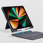 Split Bluetooth Backlit Keyboard Magnetic Four Corner Airbag Protective Case, For iPad Air 13 2025 / 2024 / Pro 12.9