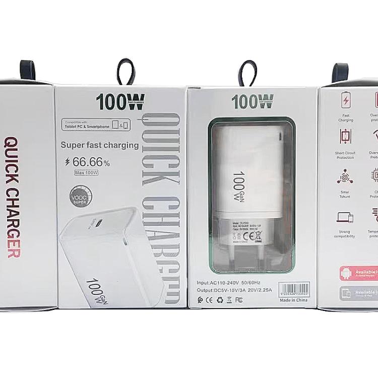 TE-PD46 GaN 100W PD 45W Fully Compatible Protocol Charger，EU Plug
