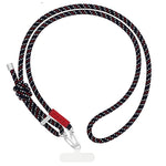 Recycled polyester yarn color-blocked woven hanging rope