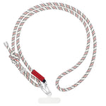 Recycled polyester yarn color-blocked woven hanging rope