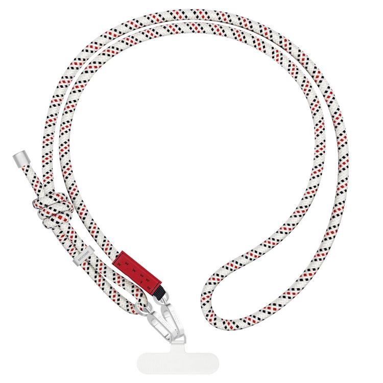 Recycled polyester yarn color-blocked woven hanging rope