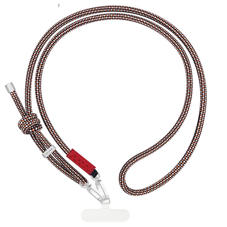Recycled polyester yarn color-blocked woven hanging rope