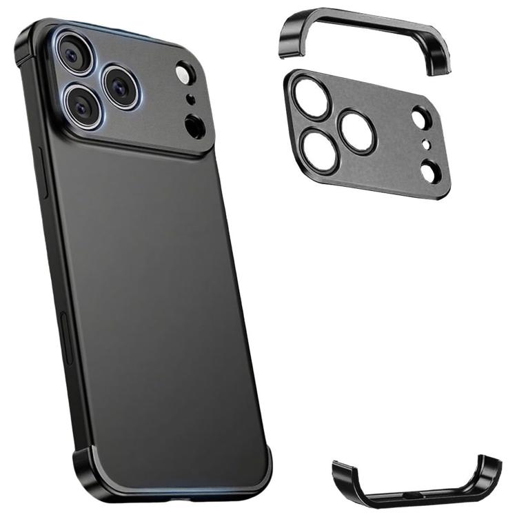 Ultra-thin Frameless Titanium Alloy Four Corner Shockproof Phone Case, For iPhone 18 Pro, For iPhone 18 Pro Max, For iPhone 17 Pro Max, For iPhone 17 Pro, For iPhone 17, For iPhone Air