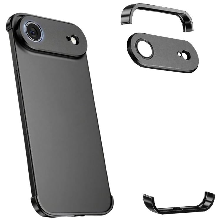 Ultra-thin Frameless Titanium Alloy Four Corner Shockproof Phone Case, For iPhone 18 Pro, For iPhone 18 Pro Max, For iPhone 17 Pro Max, For iPhone 17 Pro, For iPhone 17, For iPhone Air
