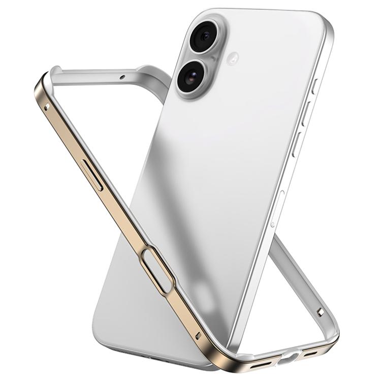 Metal Hybrid Silicone Four-Corner Shockproof Cooling Phone Frame Case, For iPhone 17 Pro Max, For iPhone 17 Pro, For iPhone 17, For iPhone Air