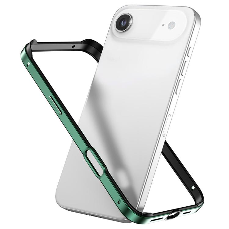 Metal Hybrid Silicone Four-Corner Shockproof Cooling Phone Frame Case, For iPhone 17 Pro Max, For iPhone 17 Pro, For iPhone 17, For iPhone Air