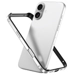 Metal Hybrid Silicone Four-Corner Shockproof Cooling Phone Frame Case, For iPhone 16 Pro Max, For iPhone 16 Pro, For iPhone 16 Plus, For iPhone 16