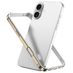 Metal Hybrid Silicone Four-Corner Shockproof Cooling Phone Frame Case, For iPhone 16 Pro Max, For iPhone 16 Pro, For iPhone 16 Plus, For iPhone 16