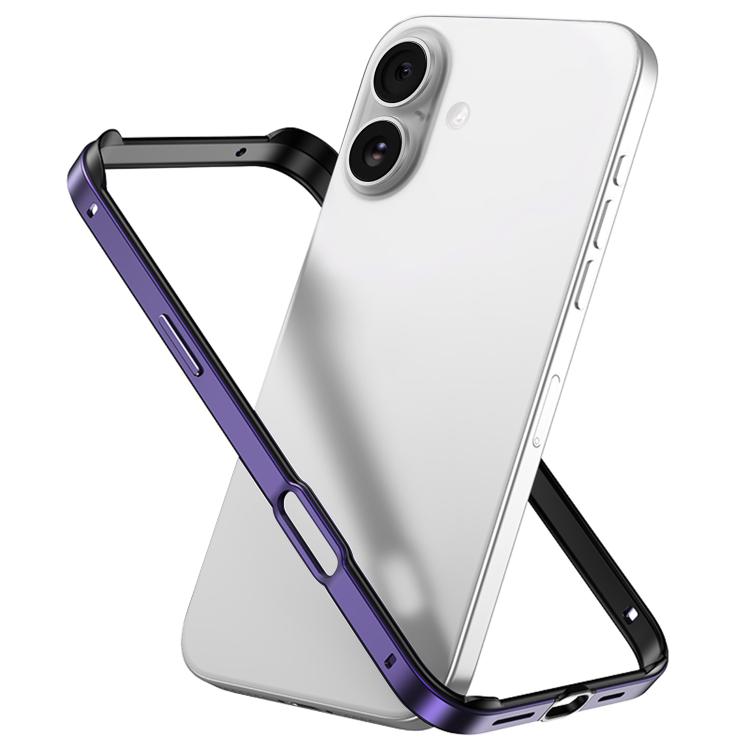 Metal Hybrid Silicone Four-Corner Shockproof Cooling Phone Frame Case, For iPhone 16 Pro Max, For iPhone 16 Pro, For iPhone 16 Plus, For iPhone 16