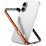Metal Hybrid Silicone Four-Corner Shockproof Cooling Phone Frame Case, For iPhone 16 Pro Max, For iPhone 16 Pro, For iPhone 16 Plus, For iPhone 16