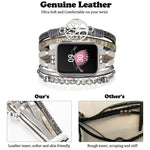 Tree of Life Pendant Metal Genuine Leather Watch Band, For Apple Watch 46mm / 49mm / 45mm / 44mm, For Apple Watch 42mm / 41mm / 40mm / 38mm