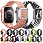 Modern Style Magnetic Buckle Woven Nylon Watch Band, For Apple Watch 46mm / 49mm / 45mm / 44mm, For Apple Watch 42mm / 41mm / 40mm / 38mm