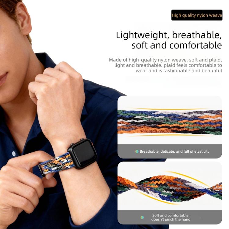 Modern Style Magnetic Buckle Woven Nylon Watch Band, For Apple Watch 46mm / 49mm / 45mm / 44mm, For Apple Watch 42mm / 41mm / 40mm / 38mm