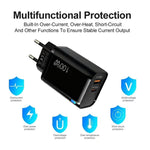 PD47 100W GaN PD Type-C, QC3.0 USB Fully Compatible Protocol Charger, EU Plug, EU Plug