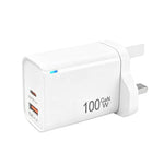 PD47 100W GaN PD Type-C, QC3.0 USB Fully Compatible Protocol Charger, UK Plug, UK Plug