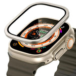 Titanium Metal Frame Tempered Glass Watch Film, For Apple Watch Ultra 49mm