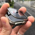 Titanium Metal Frame Tempered Glass Watch Film, For Apple Watch Ultra 49mm