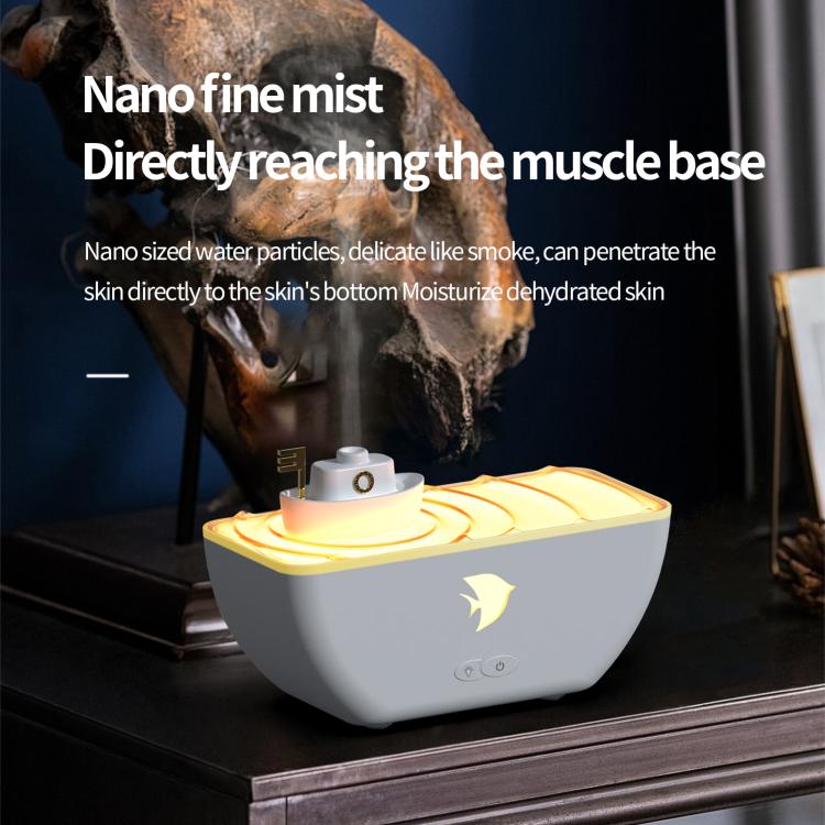 Ultrasonic Humidifier Creative Little Boat Aromatherapy Diffuser, Little Boat