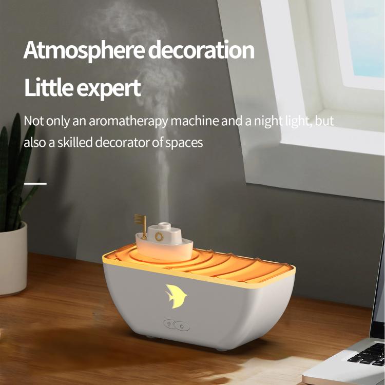 Ultrasonic Humidifier Creative Little Boat Aromatherapy Diffuser, Little Boat