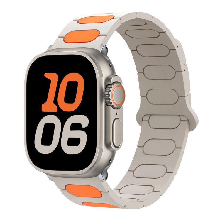 Oval Magnetic Silicone Watch Band, For Apple Watch 46mm / 49mm / 45mm / 44mm, For Apple Watch 42mm / 41mm / 40mm / 38mm