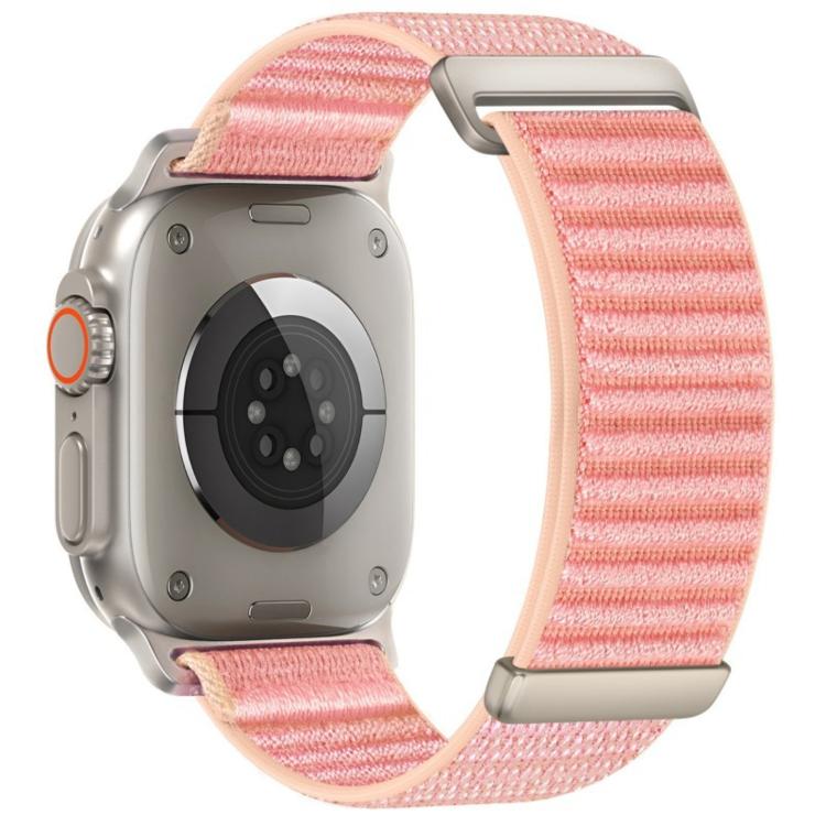 Two-section Mountain Pattern Hook And Loop Fastener Nylon Watch Band, For Apple Watch 46mm / 49mm / 45mm / 44mm, For Apple Watch 42mm / 41mm / 40mm / 38mm