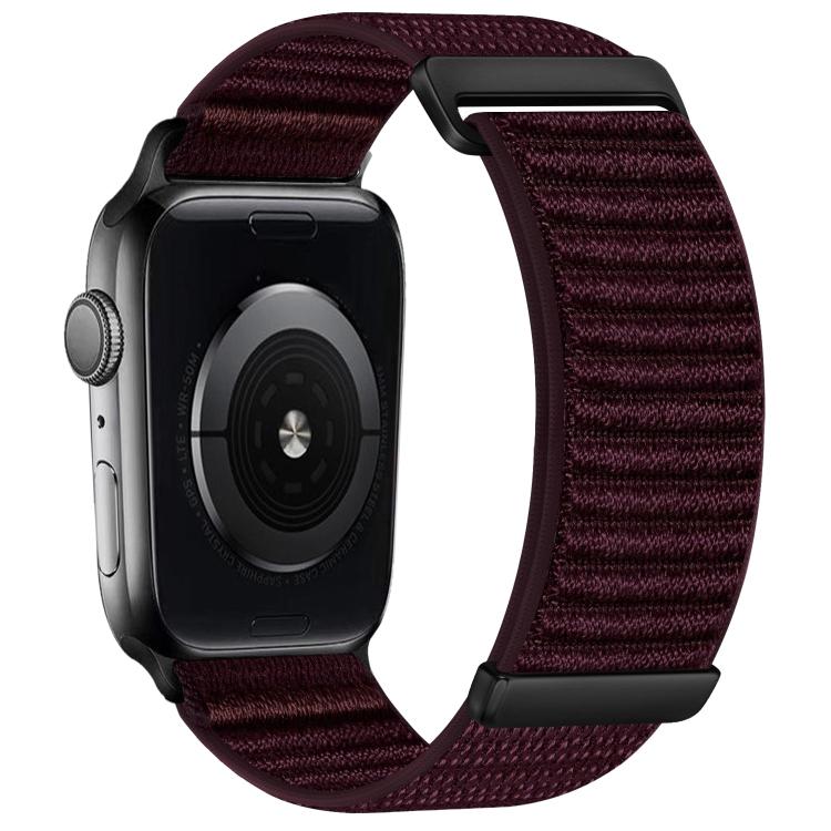 Two-section Mountain Pattern Hook And Loop Fastener Nylon Watch Band, For Apple Watch 46mm / 49mm / 45mm / 44mm, For Apple Watch 42mm / 41mm / 40mm / 38mm