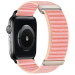 Two-section Mountain Pattern Hook And Loop Fastener Nylon Watch Band, For Apple Watch 46mm / 49mm / 45mm / 44mm, For Apple Watch 42mm / 41mm / 40mm / 38mm