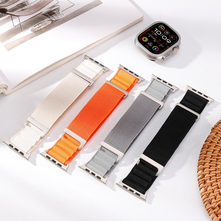 C Buckle Two-Section High Mountain Loop Nylon Watch Band, For Apple Watch 46mm / 49mm / 45mm / 44mm, For Apple Watch 42mm / 41mm / 40mm / 38mm