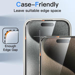 10pcs 360-Degree Privacy Silk-Screen Print Large Curved Edge High-Aluminium Tempered Glass Film, For iPhone 17e / 16e, For iPhone 17 Pro Max, For iPhone 17 Pro, For iPhone 17, For iPhone Air, For iPhone 16 Pro Max, For iPhone 16 Pro, For iPhone 16 Plus...