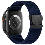 Parachute Buckle Mountain Pattern Woven Nylon Metal Tip Watch Band, For Apple Watch 46mm / 49mm / 45mm / 44mm, For Apple Watch 42mm / 41mm / 40mm / 38mm