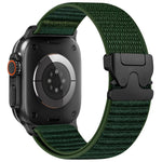 Parachute Buckle Mountain Pattern Woven Nylon Metal Tip Watch Band, For Apple Watch 46mm / 49mm / 45mm / 44mm, For Apple Watch 42mm / 41mm / 40mm / 38mm