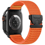 Parachute Buckle Mountain Pattern Woven Nylon Metal Tip Watch Band, For Apple Watch 46mm / 49mm / 45mm / 44mm, For Apple Watch 42mm / 41mm / 40mm / 38mm