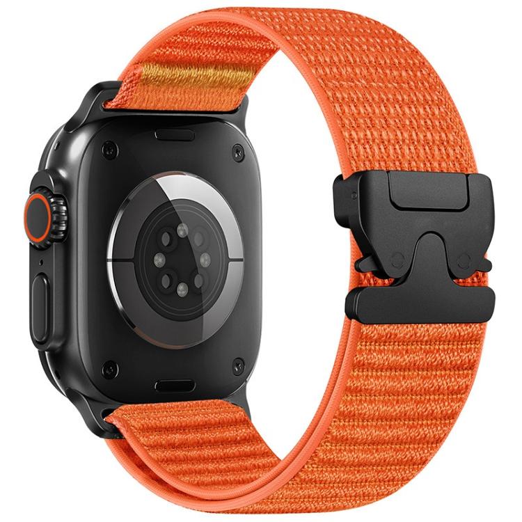 Parachute Buckle Mountain Pattern Woven Nylon Metal Tip Watch Band, For Apple Watch 46mm / 49mm / 45mm / 44mm, For Apple Watch 42mm / 41mm / 40mm / 38mm