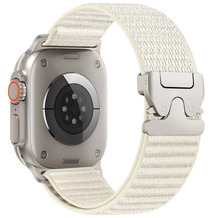 Parachute Buckle Mountain Pattern Woven Nylon Metal Tip Watch Band, For Apple Watch 46mm / 49mm / 45mm / 44mm, For Apple Watch 42mm / 41mm / 40mm / 38mm
