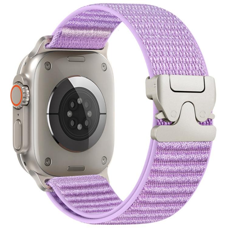 Parachute Buckle Mountain Pattern Woven Nylon Metal Tip Watch Band, For Apple Watch 46mm / 49mm / 45mm / 44mm, For Apple Watch 42mm / 41mm / 40mm / 38mm