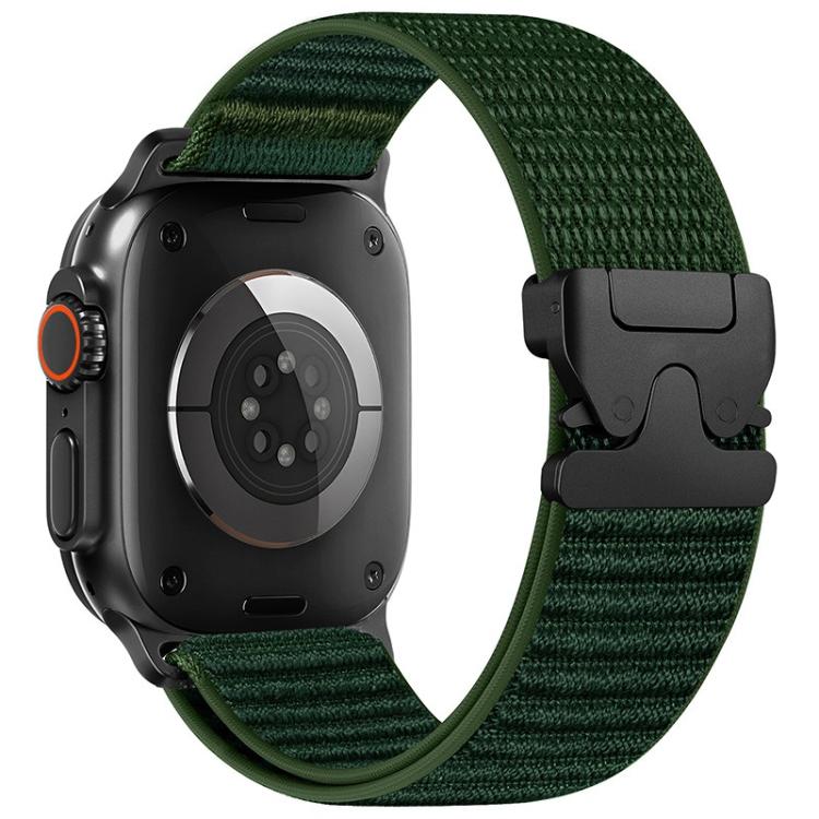 Parachute Buckle Mountain Pattern Woven Nylon Metal Tip Watch Band, For Apple Watch 46mm / 49mm / 45mm / 44mm, For Apple Watch 42mm / 41mm / 40mm / 38mm