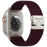 Parachute Buckle Mountain Pattern Woven Nylon Metal Tip Watch Band, For Apple Watch 46mm / 49mm / 45mm / 44mm, For Apple Watch 42mm / 41mm / 40mm / 38mm
