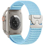 Parachute Buckle Mountain Pattern Woven Nylon Metal Tip Watch Band, For Apple Watch 46mm / 49mm / 45mm / 44mm, For Apple Watch 42mm / 41mm / 40mm / 38mm