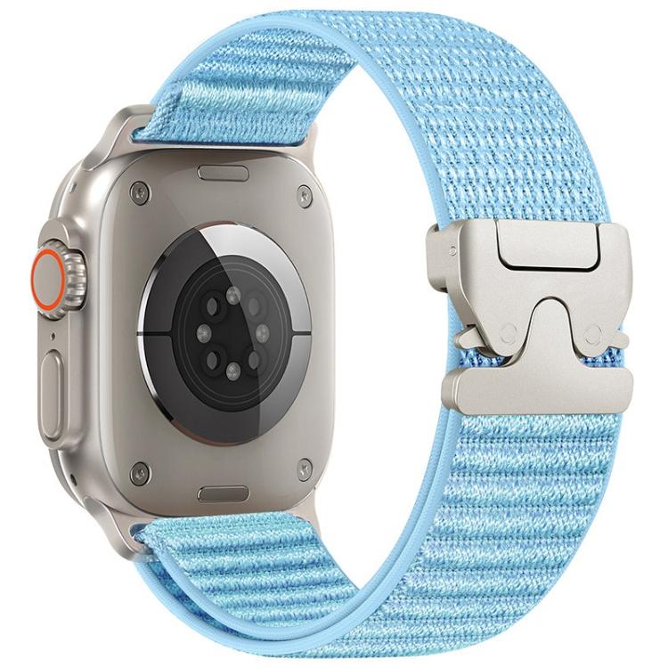 Parachute Buckle Mountain Pattern Woven Nylon Metal Tip Watch Band, For Apple Watch 46mm / 49mm / 45mm / 44mm, For Apple Watch 42mm / 41mm / 40mm / 38mm