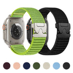 Parachute Buckle Mountain Pattern Woven Nylon Metal Tip Watch Band, For Apple Watch 46mm / 49mm / 45mm / 44mm, For Apple Watch 42mm / 41mm / 40mm / 38mm