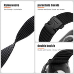 Parachute Buckle Mountain Pattern Woven Nylon Metal Tip Watch Band, For Apple Watch 46mm / 49mm / 45mm / 44mm, For Apple Watch 42mm / 41mm / 40mm / 38mm