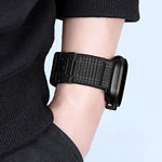 Parachute Buckle Mountain Pattern Woven Nylon Metal Tip Watch Band, For Apple Watch 46mm / 49mm / 45mm / 44mm, For Apple Watch 42mm / 41mm / 40mm / 38mm
