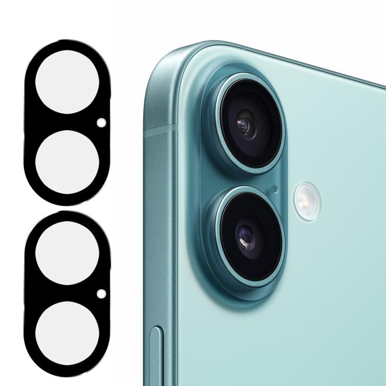 2pcs ENKAY Hat-Prince Black 9H Rear Camera Lens Tempered Glass Film, For iPhone 17 Pro Max, For iPhone 17 Pro, For iPhone 17, For iPhone Air