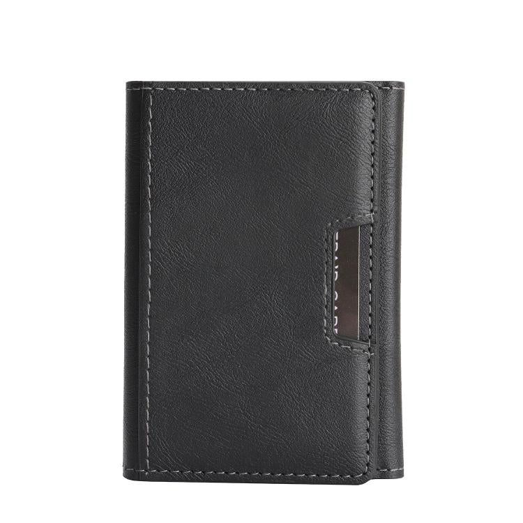 Tri-Fold Magnetic Vegan Leather Card Bag